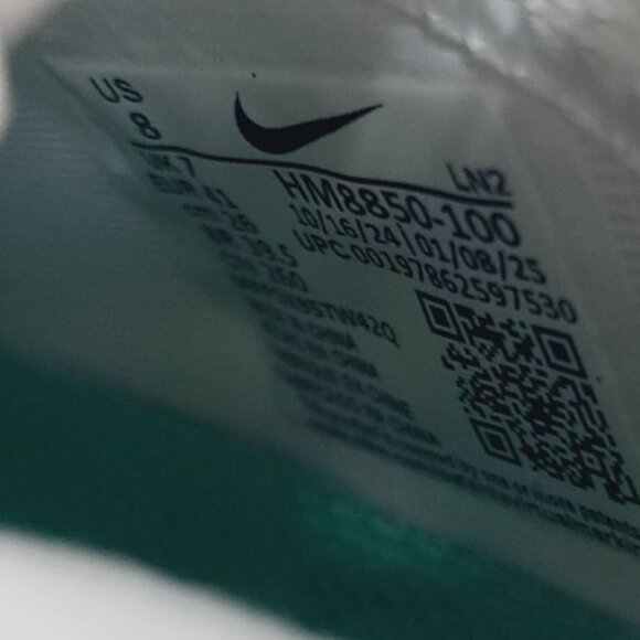 NEW Nike Air Zoom Vapor Pro 1 Football Cleats HM8850-100 Size 8 White Green main image 4